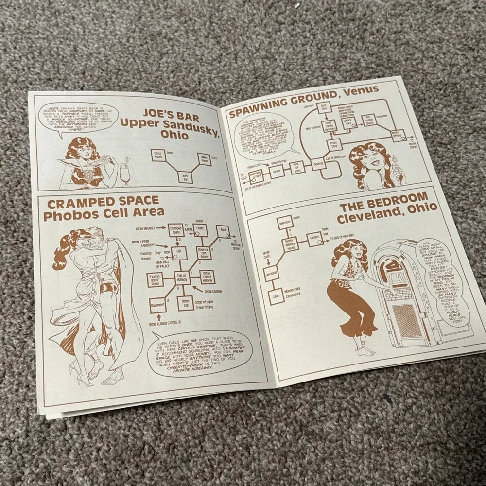 Leather Goddesses of Phobos Commodore 64 Hint Booklet Hot Spots Of Solar System